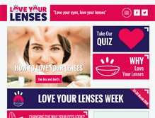 Tablet Screenshot of loveyourlenses.com